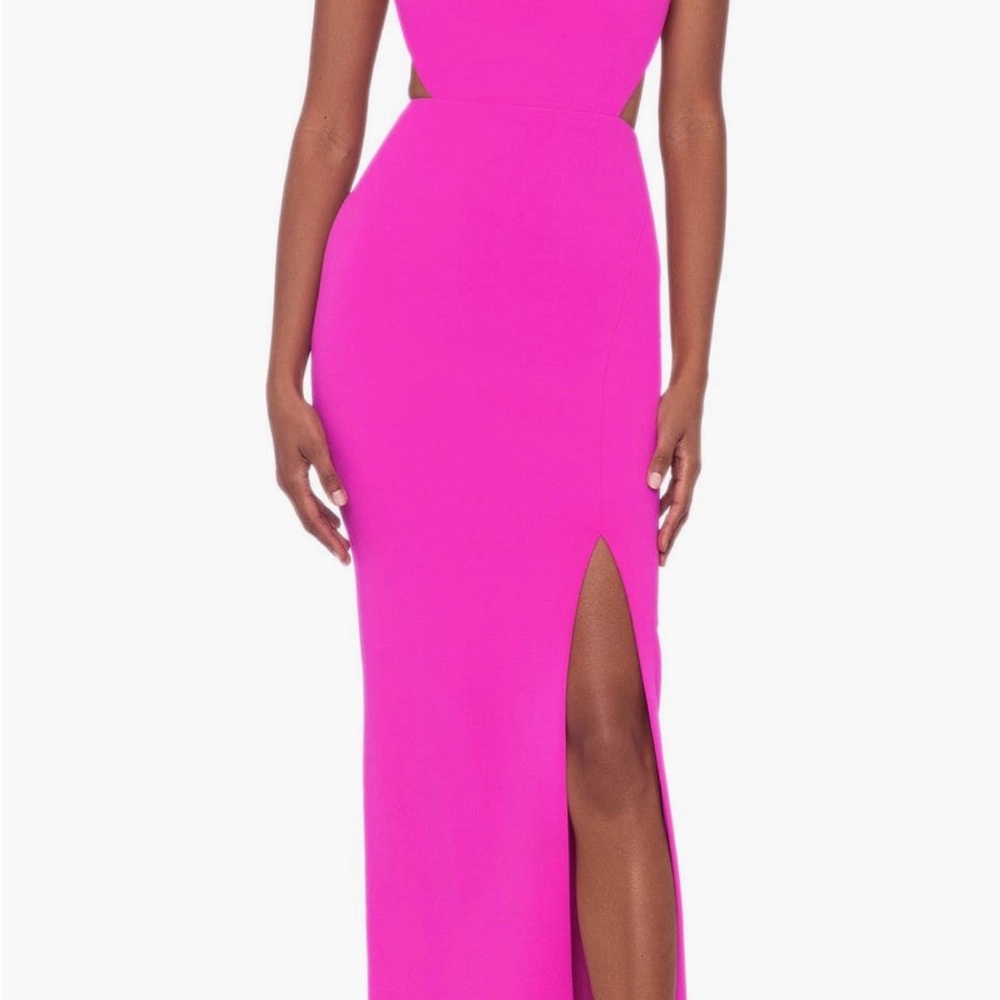 Xscape Vibrant Pink Backless Dress